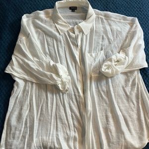 Torrid White Button Up Shirt